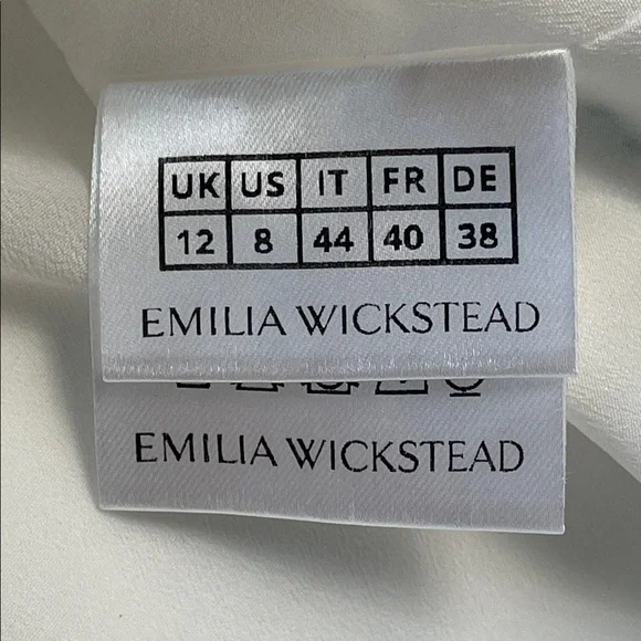 New Emilia Wickstead Thoni Floral Mini Dress White Blue Sz 8 - Picture 10 of 16